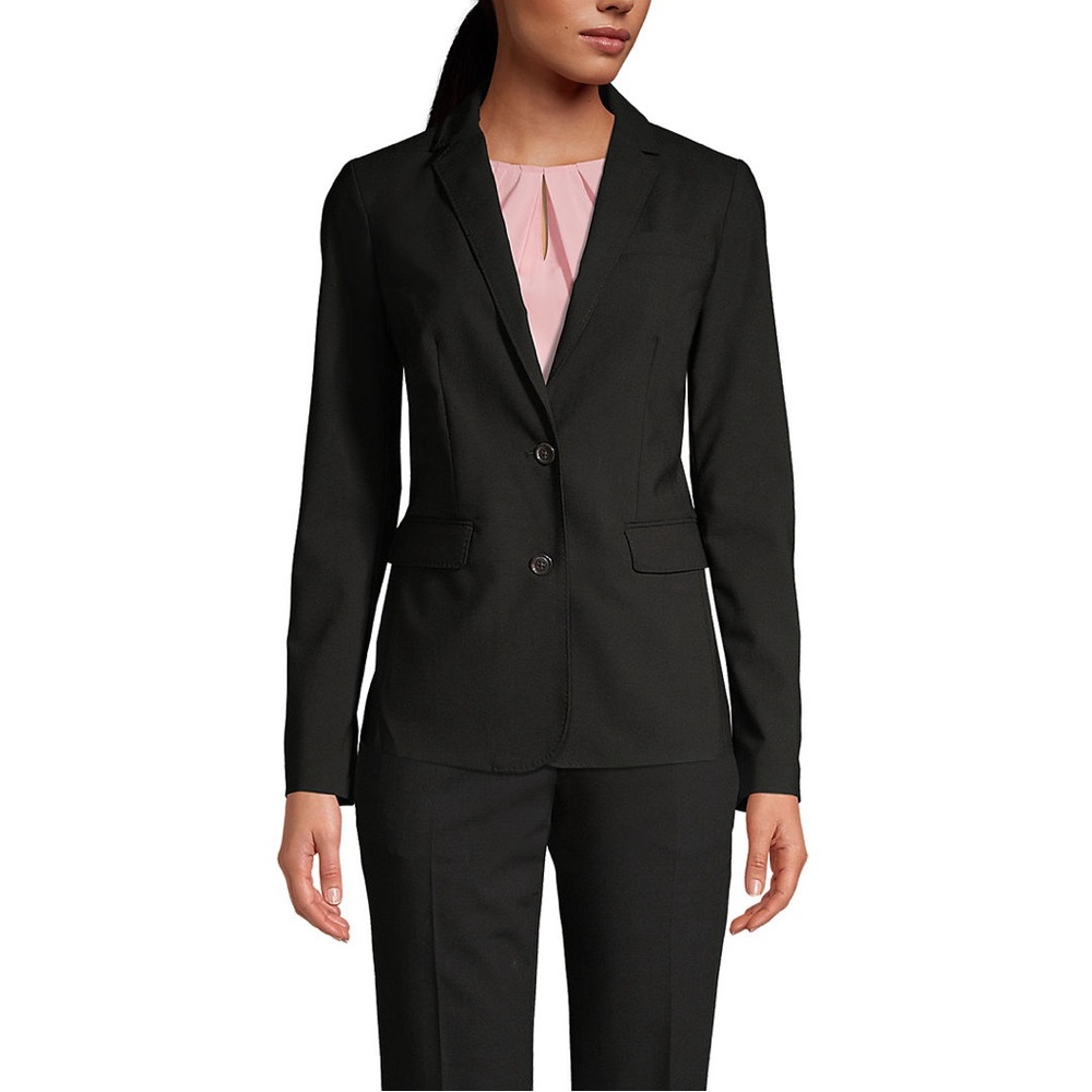 NWT Lands End Womens Washable Wool 2 Button 26-Inch Suit Jacket Size 14T Tall